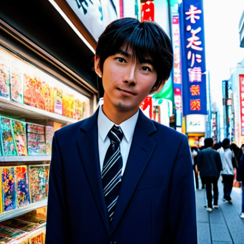 Home 11 A focused professional collector, fully clothed in modest, stylish casual attire, stands amidst the vibrant, bustling streets of Akihabara, Tokyo. Multi-story shops with glowing neon signs fill the background, their intricate display windows showcasing countless detailed anime and game figures. The scene captures the energetic atmosphere of the area. Professional photography, high quality, perfect anatomy, correct proportions, natural pose, well-formed hands, proper finger count, natural body proportions, safe for work, appropriate content, fully clothed, family-friendly.